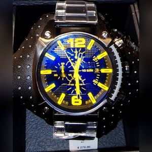 Diesel Overflow Gunmetal-Tone Stainless Steel Watch